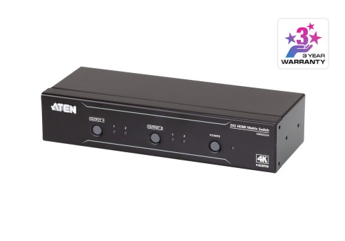 ATEN 에이텐 VM0202H-AT-K 2X2 4K HDMI 비디오 매트릭스 스위치